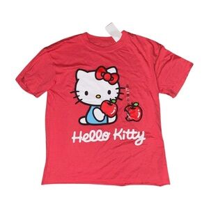 Hello Kitty Junior's XS Short Sleeve Graphic Tee NWT Spiced Coral